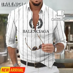 [NEW] Premium BALENCIAGA Long Sleeve Button Shirt MRS- CCY-0000WPEZDBUC