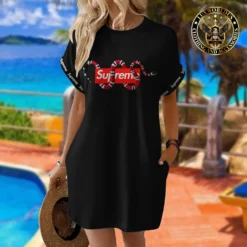 [LIMITED] GUCCI Premium Short Sleeve Pocket Dress 💖 Summer 2024  LUX-ZO-000XMOQYIYC