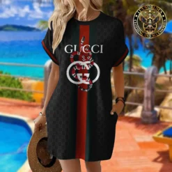 [LIMITED] GUCCI Premium Short Sleeve Pocket Dress 💖 Summer 2024  LUX-ZO-000WJL3DKF2