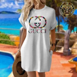 [LIMITED] GUCCI Premium Short Sleeve Pocket Dress 💖 Summer 2024  LUX-ZO-000N9RVKZHZ