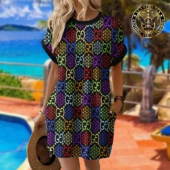 [LIMITED] GUCCI Premium Short Sleeve Pocket Dress 💖 Summer 2024  LUX-ZO-000SNALOJSI