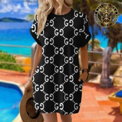 [LIMITED] GUCCI Premium Short Sleeve Pocket Dress 💖 Summer 2024  LUX-ZO-000PMPBUHOM