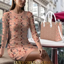 COACH Premium Sweater Dress Match Luxury Handbag 2025 LUX-MLQ+F73-02JRRMUJ3