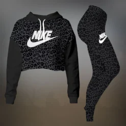 NIKE Premium Cropped Hoodie Leggings Set  LUX-CRF+DDK-NCJYG81K