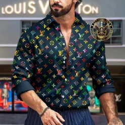 Premium LOUIS VUITTON Long Sleeve Button Shirt LUX-CCY-LV000GK7KQ68U