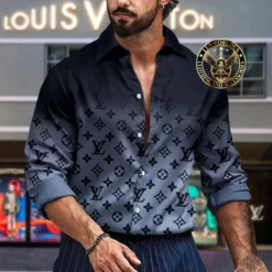 Premium LOUIS VUITTON Long Sleeve Button Shirt LUX-CCY-LV000QBRUOED4
