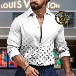 Premium LOUIS VUITTON Long Sleeve Button Shirt LUX-CCY-LV000EKJRYJFH