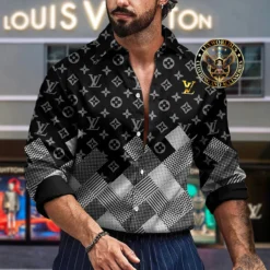 Premium LOUIS VUITTON Long Sleeve Button Shirt LUX-CCY-LV0001JBVMRCY