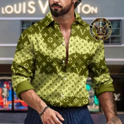 Premium LOUIS VUITTON Long Sleeve Button Shirt LUX-CCY-LV000BYSUX4NK