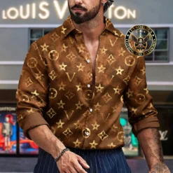Premium LOUIS VUITTON Long Sleeve Button Shirt LUX-CCY-LV000ZQRY4ZTZ