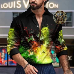 Premium LOUIS VUITTON Long Sleeve Button Shirt LUX-CCY-LV000DUFL83TJ