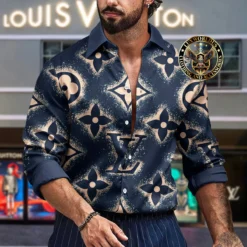 Premium LOUIS VUITTON Long Sleeve Button Shirt LUX-CCY-LV000EKZVDQTX