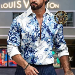 Premium LOUIS VUITTON Long Sleeve Button Shirt LUX-CCY-LV000VREX10RL
