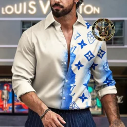 Premium LOUIS VUITTON Long Sleeve Button Shirt LUX-CCY-LV0009INMESMS