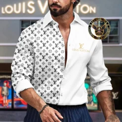 Premium LOUIS VUITTON Long Sleeve Button Shirt LUX-CCY-LV000SBHDNC0S