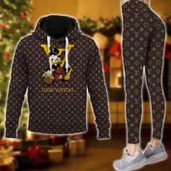 Louis Vuitton NEW HOTTEST Hoodie & Leggings Set For WOMEN 2025 MRS-AF+DDK-HOT00022