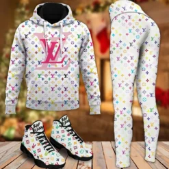 Louis Vuitton NEW HOTTEST Hoodie & Leggings Set For WOMEN 2025 MRS-AF+DDK-HOT00003