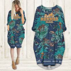 Hermes batwing pocket dress luxury brand clothing clothes outfit for women hot 2024-UPT-ZO-PM06120457