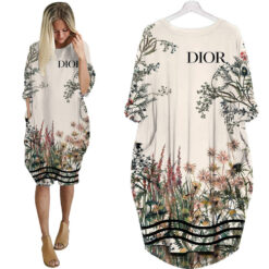 Dior flower batwing pocket dress luxury brand clothing clothes outfit for women hot 2024-UPT-ZO-PM0415406