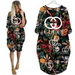 Gucci flower batwing pocket dress luxury brand clothing clothes outfit for women hot 2024-UPT-ZO-PM0324684