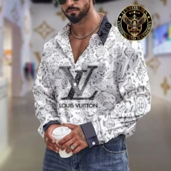 Premium LOUIS VUITTON Long Sleeve Button Shirt 2024 LUX-CCY-00007E3ACIFZ