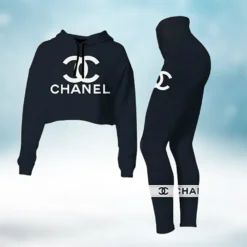 CHANEL Premium Croptop Hoodie and Leggings Set MRS-CRF+DDK-13112309