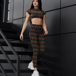 [NEW] Premium LOUIS VUITTON Croptop Leggings Set 2024 MRS-CROP+DDK-LV319425