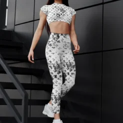 [NEW] Premium LOUIS VUITTON Croptop Leggings Set 2024 MRS-CROP+DDK-LV319443