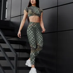 [NEW] Premium LOUIS VUITTON Croptop Leggings Set 2024 MRS-CROP+DDK-LV319431