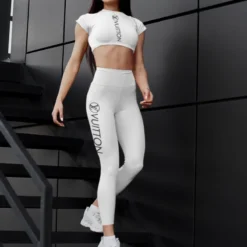 [NEW] Premium LOUIS VUITTON Croptop Leggings Set 2024 MRS-CROP+DDK-LV319446