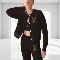 LOUIS VUITTON Premium CropJacket & Leggings x Sport Bra Set For WOMEN MRS-RYN+DDK+WBX-13112306