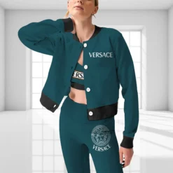VERSACE Premium CropJacket & Leggings x Sport Bra Set For WOMEN MRS-RYN+DDK+WBX-13112305