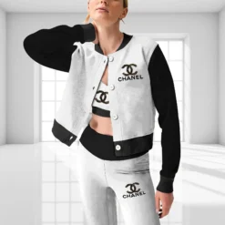 CHANEL Premium CropJacket & Leggings x Sport Bra Set For WOMEN MRS-RYN+DDK+WBX-161123004