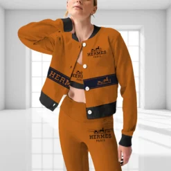 HERMÃˆS Premium CropJacket & Leggings x Sport Bra Set For WOMEN MRS-RYN+DDK+WBX-13112303