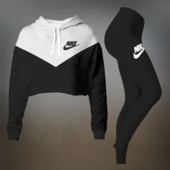 NIKE Premium Cropped Hoodie Leggings Set  LUX-CRF+DDK-QU7U72ZW