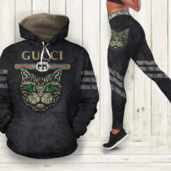 Gucci Cat 3D All Over Print Hoodie Leggings Set Gucci Gift For Cat Lovers - AF+DDK-00505524