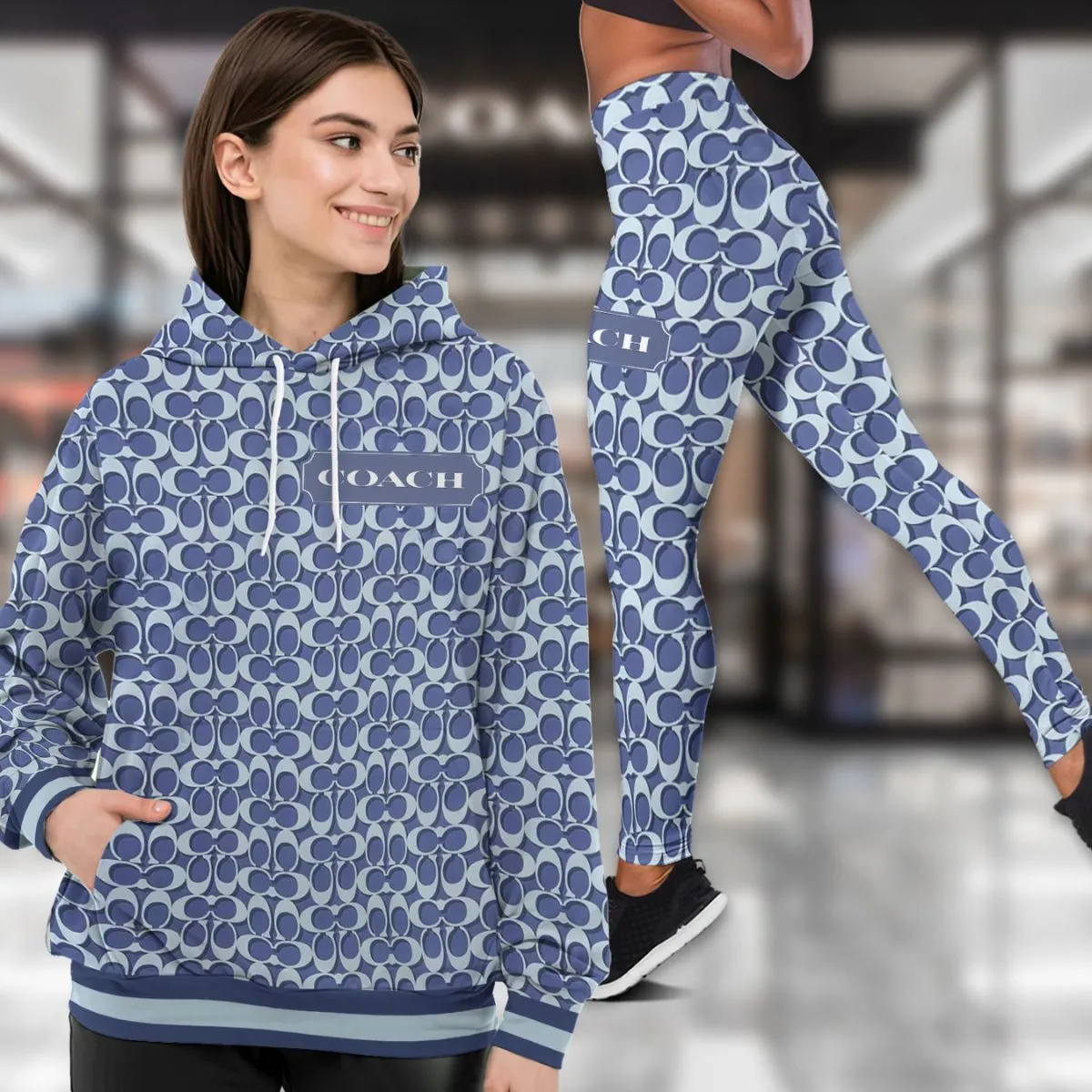 COACH Premium Hoodie Leggings Set 2025 LUX-AF+DDK-FD52SRD2