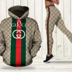 Gucci Stripe Hoodie Leggings Luxury Brand Clothing Clothes Outfit For Women Luxury Women Outfit Trending 2025 - MRS-AF+DDK-00259524