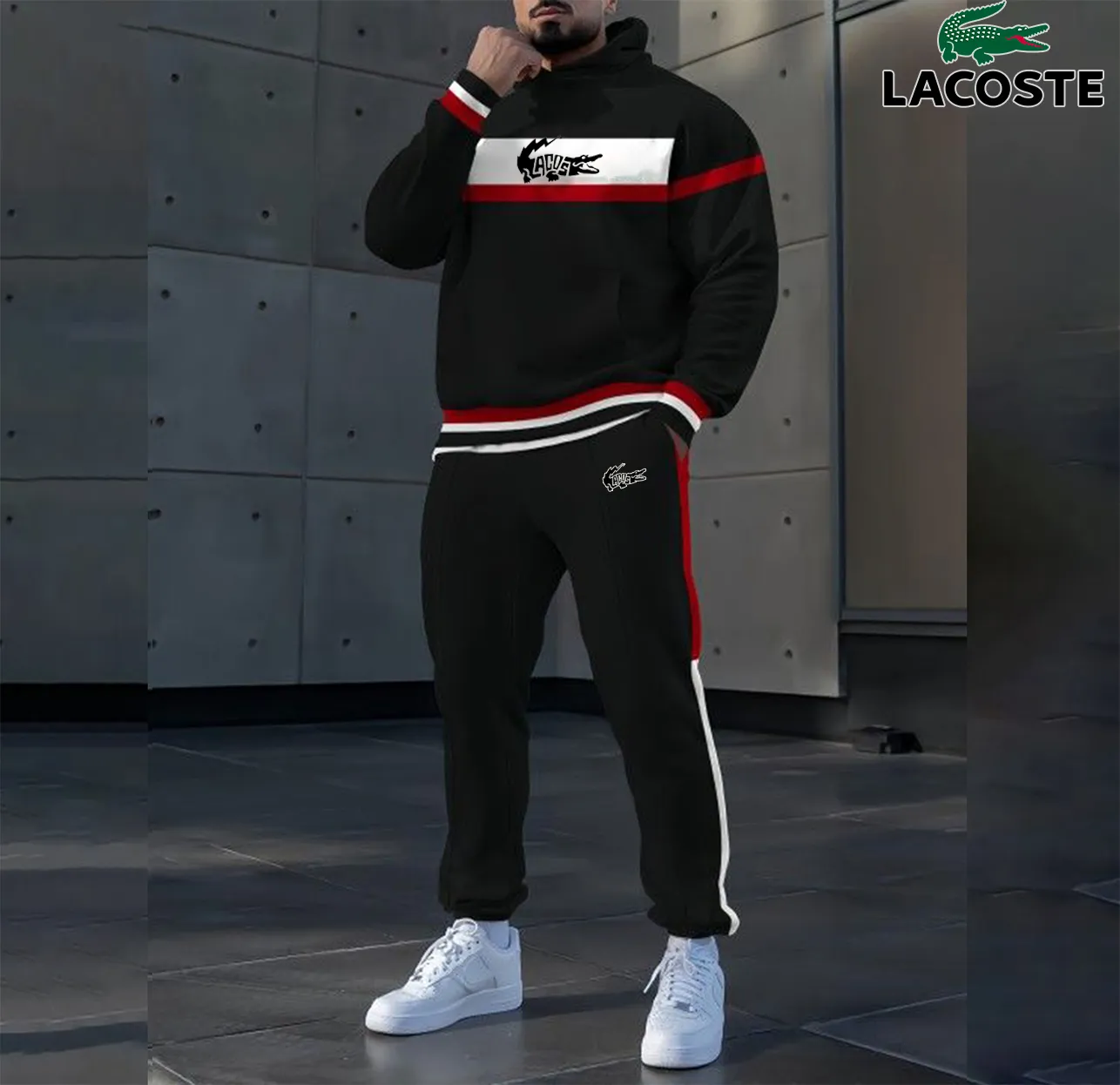 LACOSTE Premium Hoodie & Pants Set 2025 LUX-AF+CK-32IKHHL0