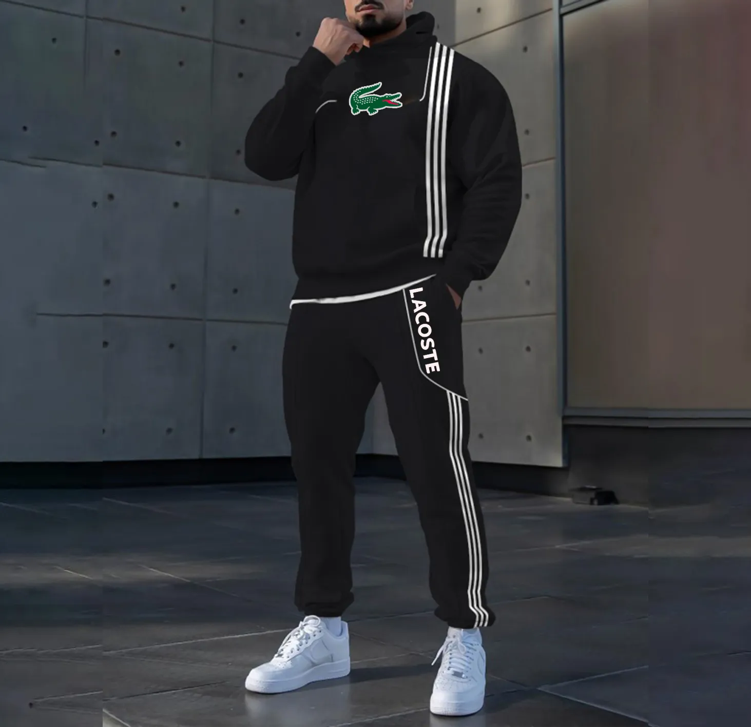 LACOSTE Premium Hoodie & Pants Set 2025 LUX-AF+CK-VEE1EYAV