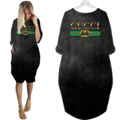 Gucci black batwing pocket dress luxury clothes outfit for women hot 2024-UPT-ZO-PM00076