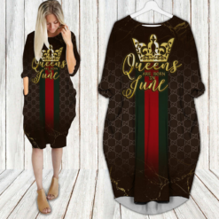 Gucci queen birthday june batwing pocket dress luxury brand clothing clothes outfit for women hot 2024-UPT-ZO-PM00051