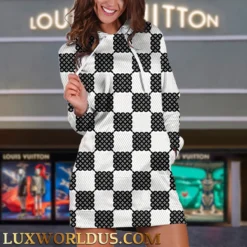 LOUIS VUITTON Premium Hoodie Dress 💖 Hot Trend 2025 LUX-DRESS-000CWXRIBEJ