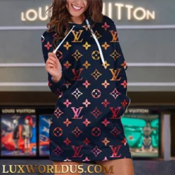 LOUIS VUITTON Premium Hoodie Dress 💖 Hot Trend 2025 LUX-DRESS-000O4VJ17GL