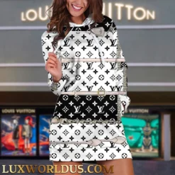 LOUIS VUITTON Premium Hoodie Dress 💖 Hot Trend 2025 LUX-DRESS-0005I9JUT0W