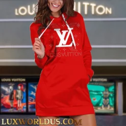 LOUIS VUITTON Premium Hoodie Dress 💖 Hot Trend 2025 LUX-DRESS-000YMQVRMSD