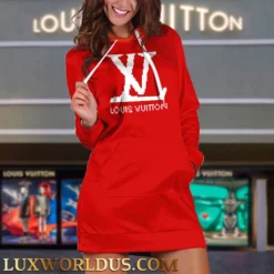 LOUIS VUITTON Premium Hoodie Dress 💖 Hot Trend 2025 LUX-DRESS-000Z9RVJW7O