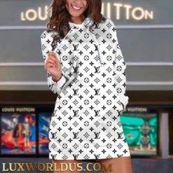 LOUIS VUITTON Premium Hoodie Dress 💖 Hot Trend 2025 LUX-DRESS-0006F0XWIGG
