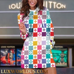 LOUIS VUITTON Premium Hoodie Dress 💖 Hot Trend 2025 LUX-DRESS-000QHF61URF