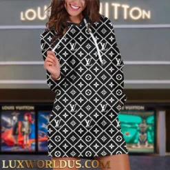 LOUIS VUITTON Premium Hoodie Dress 💖 Hot Trend 2025 LUX-DRESS-000FJOJ6ZX3